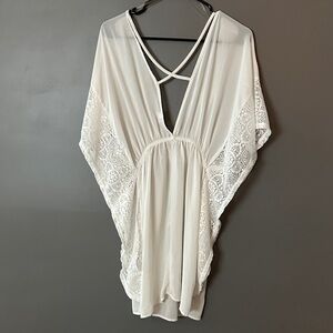 Xhilaration White Lace Swim Cover-Up